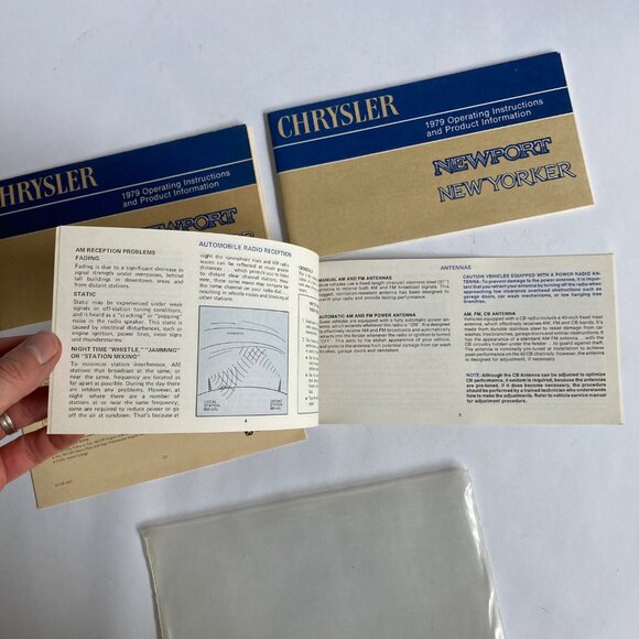 1979 Chrysler Newport New Yorker Operating Instructions Manual & Sound Systems - Picture 5 of 6